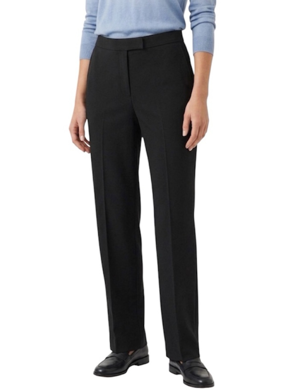TANJAY Black Straight Leg Dressy Trousers